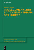 Deufert |  Prolegomena zur Editio Teubneriana des Lukrez | eBook | Sack Fachmedien