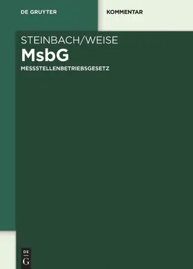 Weise / Steinbach |  Messstellenbetriebsgesetz | Buch |  Sack Fachmedien