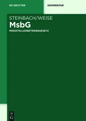 Steinbach / Weise |  Messstellenbetriebsgesetz | eBook | Sack Fachmedien