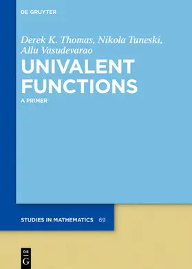 Thomas / Tuneski / Vasudevarao | Univalent Functions | E-Book | sack.de