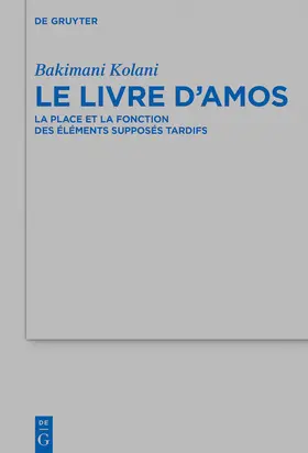 Kolani |  Le livre d’Amos | eBook | Sack Fachmedien
