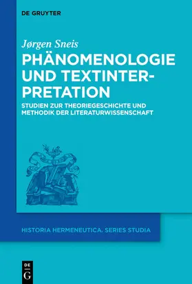 Sneis | Phänomenologie und Textinterpretation | E-Book | www.sack.de
