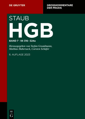 Habersack / Weber / Staub |  Handelsgesetzbuch §§ 316-324a | Buch |  Sack Fachmedien