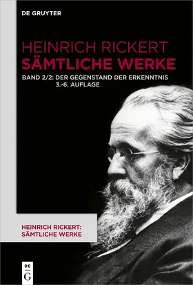 Rickert / Bast |  Der Gegenstand der Erkenntnis | Buch |  Sack Fachmedien