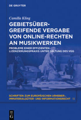 Kling |  Gebietsübergreifende Vergabe von Online-Rechten an Musikwerken | Buch |  Sack Fachmedien