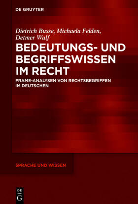 Busse / Wulf / Felden | Bedeutungs- und Begriffswissen im Recht | Buch | 978-3-11-057244-5 | sack.de