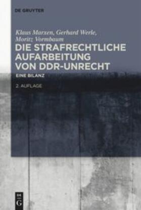 Marxen / Werle / Vormbaum |  strafrechtliche Aufarbeitung von DDR-Unrecht | Buch |  Sack Fachmedien