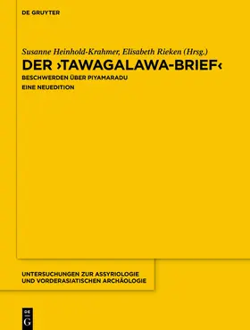 Heinhold-Krahmer / Rieken / Hazenbos |  Der "Tawagalawa-Brief" | Buch |  Sack Fachmedien