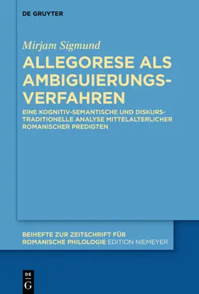 Sigmund |  Allegorese als Ambiguierungsverfahren | eBook | Sack Fachmedien