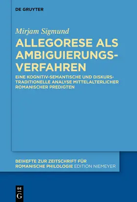 Sigmund |  Allegorese als Ambiguierungsverfahren | eBook | Sack Fachmedien