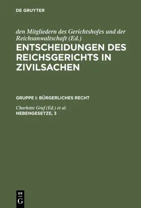 Graf / Kummerow | Nebengesetze, 3 | E-Book | sack.de