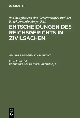Knoll |  Recht der Schuldverhältnisse, 2 | eBook | Sack Fachmedien