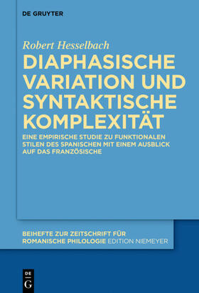 Hesselbach | Diaphasische Variation und syntaktische Komplexität | E-Book | sack.de