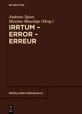 Mauriège / Speer |  Irrtum - Error - Erreur | Buch |  Sack Fachmedien