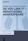 Ost / Carpi |  As You Law It - Negotiating Shakespeare | Buch |  Sack Fachmedien
