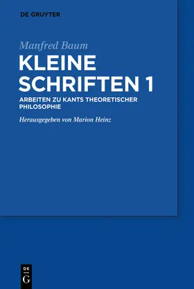 Baum / Heinz | Kleine Schriften. Band 1 | E-Book | sack.de