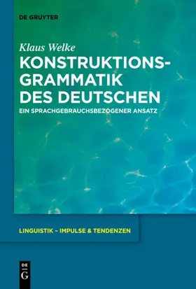 Welke |  Konstruktionsgrammatik des Deutschen | Buch |  Sack Fachmedien