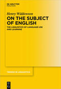 Widdowson |  On the Subject of English | eBook | Sack Fachmedien