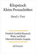 Gronemeyer / Hurlebusch |  Klopstock. Kleine Prosaschriften | eBook | Sack Fachmedien