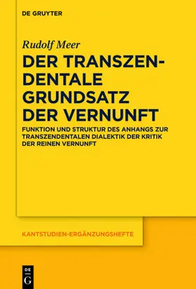 Meer | Der transzendentale Grundsatz der Vernunft | E-Book | sack.de