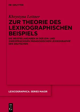 Lettner |  Zur Theorie des lexikographischen Beispiels | Buch |  Sack Fachmedien