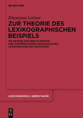 Lettner | Zur Theorie des lexikographischen Beispiels | Buch | 978-3-11-062786-2 | sack.de