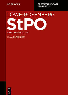 Jahn | Löwe-Rosenberg. Die Strafprozeßordnung und das Gerichtsverfassungsgesetz / §§ 137-150 | E-Book | sack.de