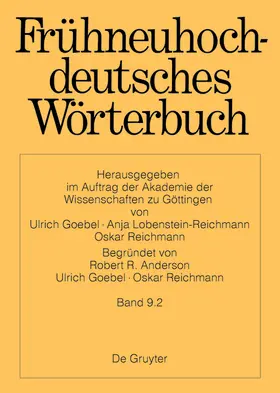 Anderson / Reichmann / Goebel |  Frühneuhochdeutsches Wörterbuch, Band 9.2, Frühneuhochdeutsches Wörterbuch Band 9.2 | Buch |  Sack Fachmedien