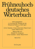 Anderson / Reichmann / Goebel |  Frühneuhochdeutsches Wörterbuch, Band 9.2, Frühneuhochdeutsches Wörterbuch Band 9.2 | Buch |  Sack Fachmedien
