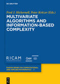 Kritzer / Hickernell |  Multivariate Algorithms and Information-Based Complexity | Buch |  Sack Fachmedien