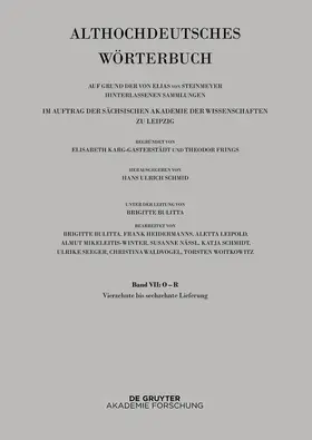 Schmid |  Band VII: O -R. 14. bis 16. Lieferung (ringan bis rydc) | Buch |  Sack Fachmedien
