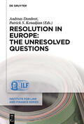 Kenadjian / Dombret |  Resolution in Europe: The Unresolved Questions | Buch |  Sack Fachmedien