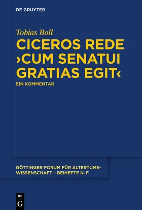 Boll | Ciceros Rede ›cum senatui gratias egit‹ | E-Book | www.sack.de