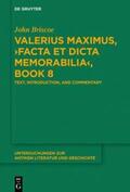 Briscoe |  Valerius Maximus, ›Facta et dicta memorabilia‹, Book 8 | eBook | Sack Fachmedien
