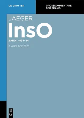 Heese / Piekenbrock / Windel |  Jaeger. InsO. Band 1: §§ 1-34 | eBook | Sack Fachmedien