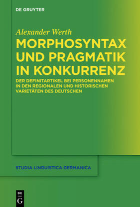 Werth |  Morphosyntax und Pragmatik in Konkurrenz | eBook | Sack Fachmedien
