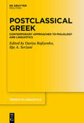 Rafiyenko / Seržant |  Postclassical Greek | eBook | Sack Fachmedien