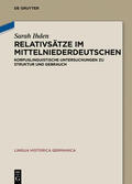 Ihden |  Ihden, S: Relativsätze im Mittelniederdeutschen | Buch |  Sack Fachmedien