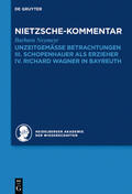 Neymeyr |  Kommentar zu Nietzsches "Unzeitgemässen Betrachtungen" | eBook | Sack Fachmedien