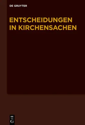 Hering / Baldus / Lentz |  Entscheidungen in Kirchensachen seit 1964 | Buch |  Sack Fachmedien