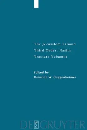 Guggenheimer |  Tractate Yebamot | Buch |  Sack Fachmedien