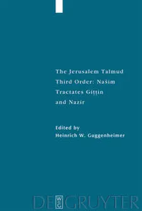 Guggenheimer | Tractates Gittin and Nazir | Buch | 978-3-11-068123-9 | www.sack.de