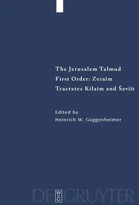 Guggenheimer |  Tractates Kilaim and Seviit | Buch |  Sack Fachmedien
