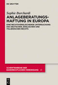 Burchardi |  Anlageberatungshaftung in Europa | Buch |  Sack Fachmedien