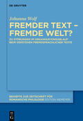 Wolf |  Wolf, J: Fremder Text - fremde Welt? | Buch |  Sack Fachmedien