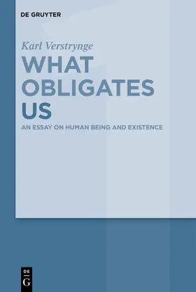 Verstrynge |  An Essay on Human Being and Existence | Buch |  Sack Fachmedien