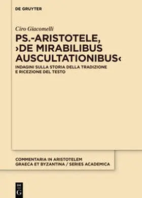 Giacomelli | Ps.-Aristotele, ›De mirabilibus auscultationibus‹ | E-Book | sack.de