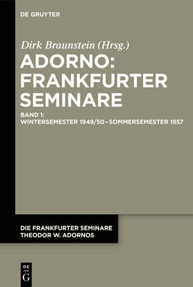 Braunstein |  Wintersemester 1949/50 – Sommersemester 1957 | eBook | Sack Fachmedien