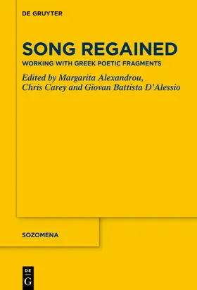 Alexandrou / Carey / D´Alessio | Song Regained | Buch | 978-3-11-071096-0 | sack.de