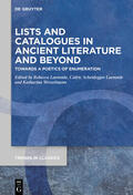 Laemmle / Scheidegger Laemmle / Wesselmann |  Lists and Catalogues in Ancient Literature and Beyond | Buch |  Sack Fachmedien